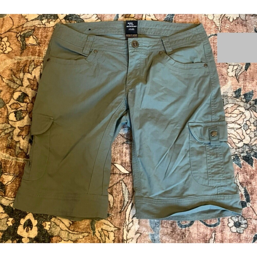 Kuhl Shorts Womens 6 Green Splash 10” Inseam Hiking Cargo Outdoor Camping Trail